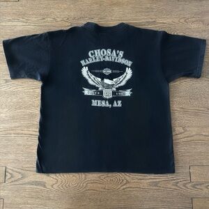 Vintage 2000 Harley-Davidson Chosa’s Mesa AZ Eagle Tee – Made USA Holoubek Tag L